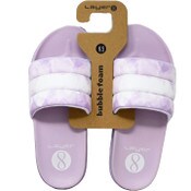 Wholesale - WOMEN PURPLE CLOUD BUBBLE FOAM SLIPPERS ASST SIZE LAYER 8 C/P 12, UPC: 193242373343